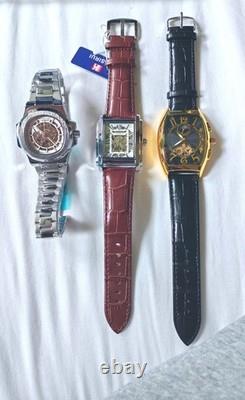 Lot de 3 montres homme automatiques neuves