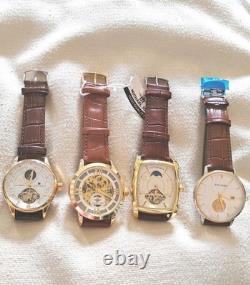Lot de 4 montres automatiques squelette / open-heart excellent état