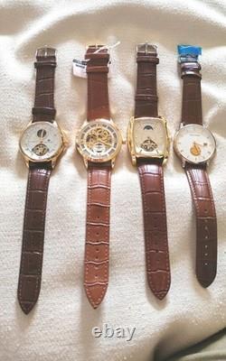 Lot de 4 montres automatiques squelette / open-heart excellent état