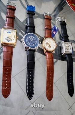 Lot de 4 montres homme élégantes (Neuves) Style Classique / Squelette