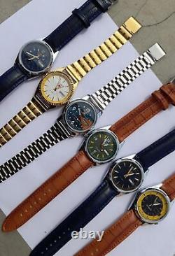 Lot de 6 montres vintage Seiko 5 automatique jour/date fabriquées au Japon