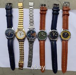 Lot de 6 montres vintage Seiko 5 automatique jour/date fabriquées au Japon