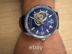 Louis Cottier Montre automatique REF HB34350CABG1 cadran bleu squelette
