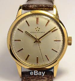 Montre Ancienne Eterna Matic Automatique Pl/or 1960 Vintage Watch