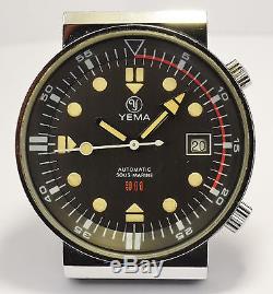 Montre Ancienne Yema Automatique Y11 Plongee Rare Vintage Diver Watch