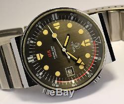 Montre Ancienne Yema Automatique Y11 Plongee Rare Vintage Diver Watch