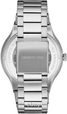 MONTRE Homme Kenneth Cole. Automatique Cadran Squelette en Argent. 299,00 NEUF