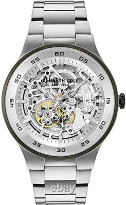 MONTRE Homme Kenneth Cole. Automatique Cadran Squelette en Argent. 299,00 NEUF