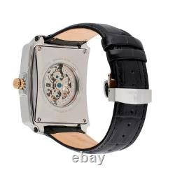 Montignac MOW904 Bracelet en cuir noir Analogique Argent Automatique 5542mm