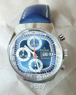 Montre AROLA chronographe automatique Valjoux 7750 vintage