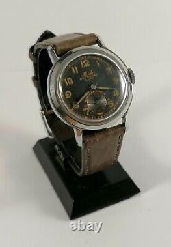 Montre Acier Mido Multifort Vintage Watch 40's Serviced Royal Marines
