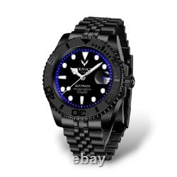 Montre Automatique 10ATM Acier Phénix Night Phantom Total Noir Bleu