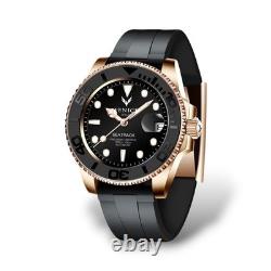 Montre Automatique 10ATM Acier Phénix Noir Or Rose Et Noir