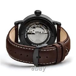 Montre Automatique B-Montre Pilot Militaire Mécanique 43mm Moderne Ip-Noir