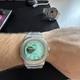 Montre Automatique Custom Mod Style Sport Luxe, Cadran Tiffany, Fond Ouvert