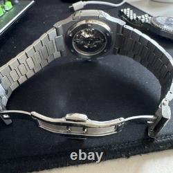 Montre Automatique Custom Mod Style Sport Luxe, Cadran Tiffany, Fond Ouvert
