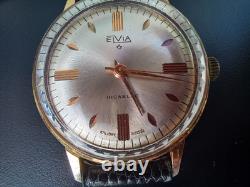 Montre Automatique Elvia Homme Vintage 1970 Etui d' origine Montres Elvia /Elvès