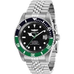 Montre Automatique Homme INVICTA PRO DIVER 29177 Acier Noir Vert Sub 200mt