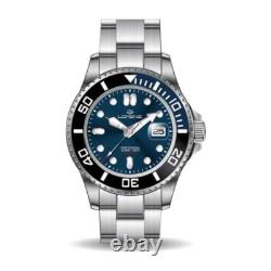 Montre Automatique Homme LORENZ 26168BB Acier Inoxydable Bleu Sub 100mt