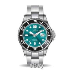 Montre Automatique Homme LORENZ 26168DD Acier Inoxydable Bleu Clair Sub 100mt