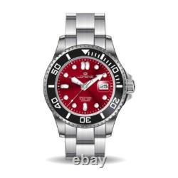 Montre Automatique Homme LORENZ 26168EE Acier Inoxydable Rouge Sub 100mt Montre Automatique Homme LORENZ 26168EE Acier Inoxydable Rouge Sub 100mt