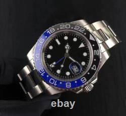 Montre Automatique Homme Lunette Noir et Bleu (Batman)