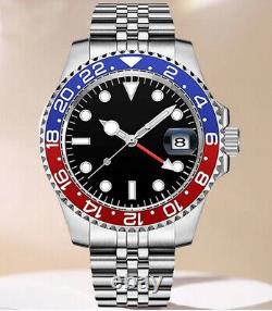 Montre Automatique Homme Lunette Rouge et Bleu (Pepsi) Bracelet Jubilé Montre Automatique Homme Lunette Rouge et Bleu (Pepsi) Bracelet Jubilé