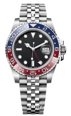 Montre Automatique Homme Lunette Rouge et Bleu (Pepsi) Bracelet Jubilé Montre Automatique Homme Lunette Rouge et Bleu (Pepsi) Bracelet Jubilé