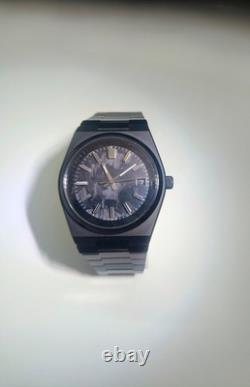 Montre Automatique NH35 Style Tissot PRX Cadran Carbone Noir Verre Saphir