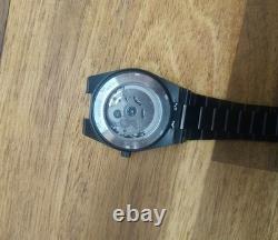 Montre Automatique NH35 Style Tissot PRX Cadran Carbone Noir Verre Saphir