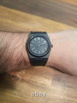 Montre Automatique NH35 Style Tissot PRX Cadran Carbone Noir Verre Saphir