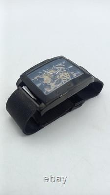 Montre Automatique Pierre Lannier Squelette-boîtier acier noir tonneau