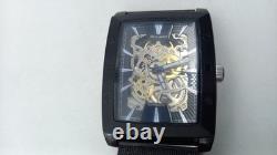 Montre Automatique Pierre Lannier Squelette-boîtier acier noir tonneau