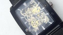 Montre Automatique Pierre Lannier Squelette-boîtier acier noir tonneau