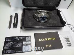 Montre Automatique SAN MARTIN SN076-G 42mm Cadran Bleu Saphir NEUF