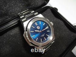 Montre Automatique SAN MARTIN SN076-G 42mm Cadran Bleu Saphir NEUF