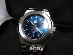 Montre Automatique SAN MARTIN SN076-G 42mm Cadran Bleu Saphir NEUF