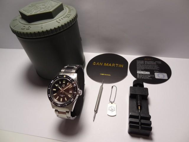 Montre Automatique San Martin Sn007-g V4 Nh35 41mm Black Complète Neuf