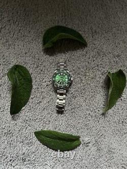 Montre Automatique Seiko Mod Verte Hulk Acier Inoxydable Excellente Qualiter