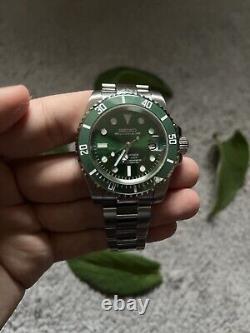 Montre Automatique Seiko Mod Verte Hulk Acier Inoxydable Excellente Qualiter