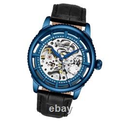 Montre Automatique Squelette Noir Cuir Stuhrling 3933 2 Winchester Pour Homme