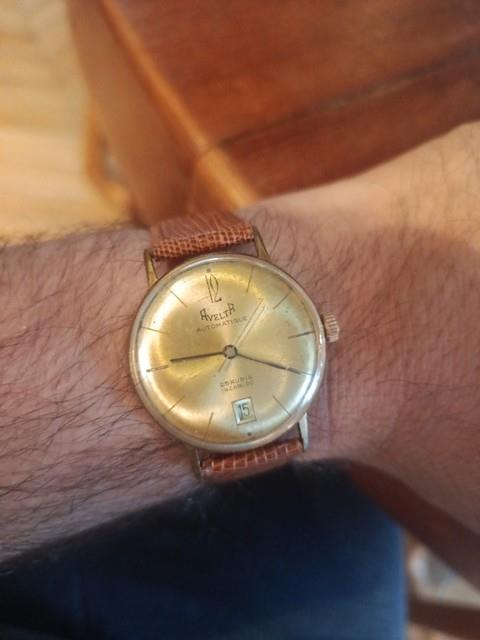 Montre Avelta Automatique Plaque Or Fonctionne Vintage