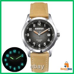 Montre BERNY Automatique Homme ST2130 Saphir 10ATM Lumineuse Luxe