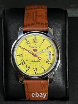 Montre-Bracelet Homme Seiko Automatique Vintage Reconditionnée Cadran Jaune
