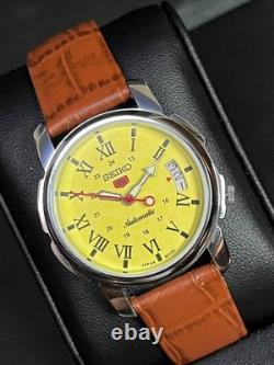 Montre-Bracelet Homme Seiko Automatique Vintage Reconditionnée Cadran Jaune