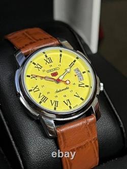 Montre-Bracelet Homme Seiko Automatique Vintage Reconditionnée Cadran Jaune