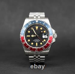 Montre Diver 1675 Automatique GMT Acier Inoxydable 316L Lunette Pepsi Jubilee