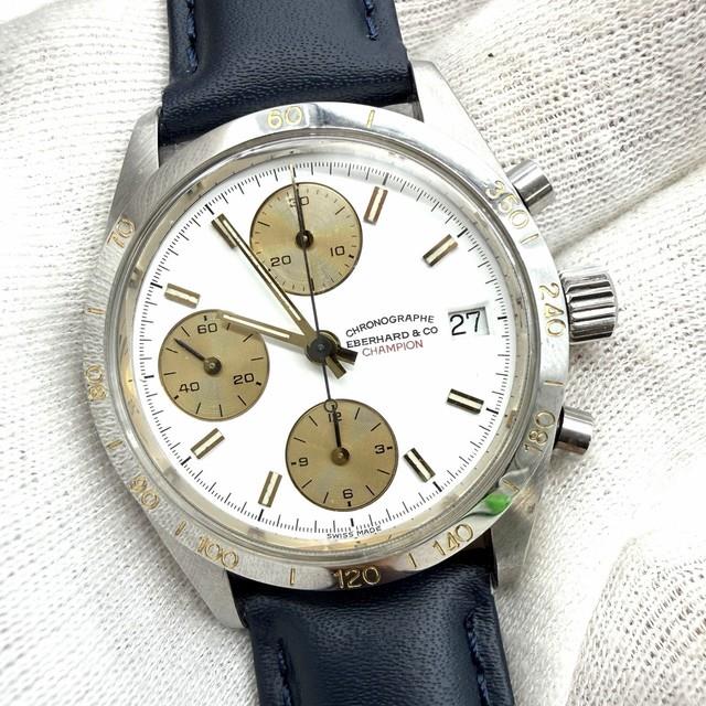 Montre Eberhard Champion 775 R&eacute;f. 31027 Automatique Date Blanche Cal 7750