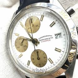 Montre Eberhard Champion 775 Réf. 31027 Automatique Date Blanche CAL 7750