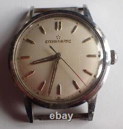 Montre Eterna-Matic automatic acier, cal 1254UC. Fonctionne